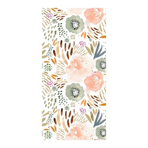 Courtside Market Floral Peach Orange 45x96 Mural - 1 of 2