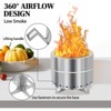 Karl Home | 41 in. Black Metal Patio Round Fire Pit with Grill - 3 of 4