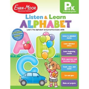 Alphabet, Prek Workbook - (Listen & Learn: Alphabet) by  Evan-Moor Educational Publishers (Paperback) - 1 of 1
