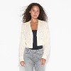 Women's Long Sleeve Shawl Collar Open Work Cardigan - Wild Fable™ - 2 of 3