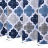 Modern Geometric Shower Curtain, Poly-Cotton Blean with Quatrefoil Design for Bathroom - 3 of 4