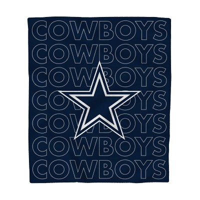 NFL Dallas Cowboys Echo Team Wordmark Plush Blanket