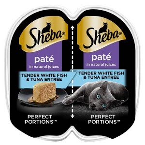Sheba Perfect Portions White Fish and Tuna Flavored Pate Wet Cat Food - 2.64oz - 1 of 4