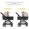 Infans Foldable Baby Stroller Kids Travel Newborn Infant Buggy Pushchair Coffee - 3 of 4