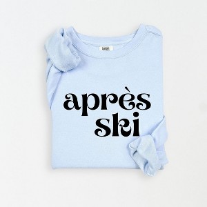 Simply Sage Market Women's Lightweight Garment Dyed Graphic Sweatshirt Apres Ski - 1 of 4