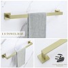 5 Piece Brushed Light Gold Towel Bar Set Bathroom Hardware Set, Square Towel Holder Set SUS304 Stainless Steel Towel Rack Set,Wall-Mounted 23.6 in - 3 of 4
