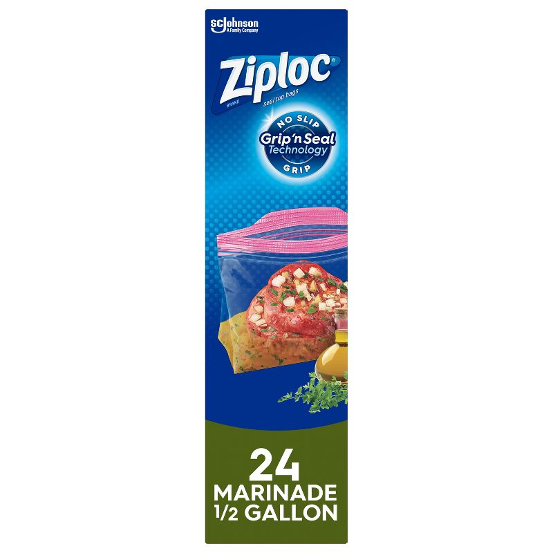 Ziploc Marinade Food Storage Bags - 24ct, 1 of 11