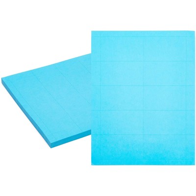 Stockroom Plus 50 Sheets 500 Cards A4 Size Blue Printable Business Card Sheets 3.5 x 2 In