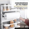 ADIVO Magnetic Fridge Storage Shelf with Paper Towel Holder Kitchen Spice Rack Organiser - White - 2 of 4