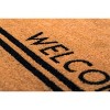 1'5" x 2'5" Crisscross Welcome Indoor/Outdoor Coir Doormat Natural/Black - Entryways - 2 of 3