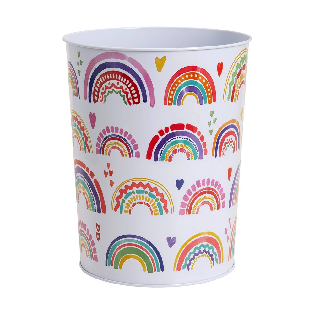 Photos - Other Decoration Rainbow Hearts Kids' Wastebasket - Allure Home Creations