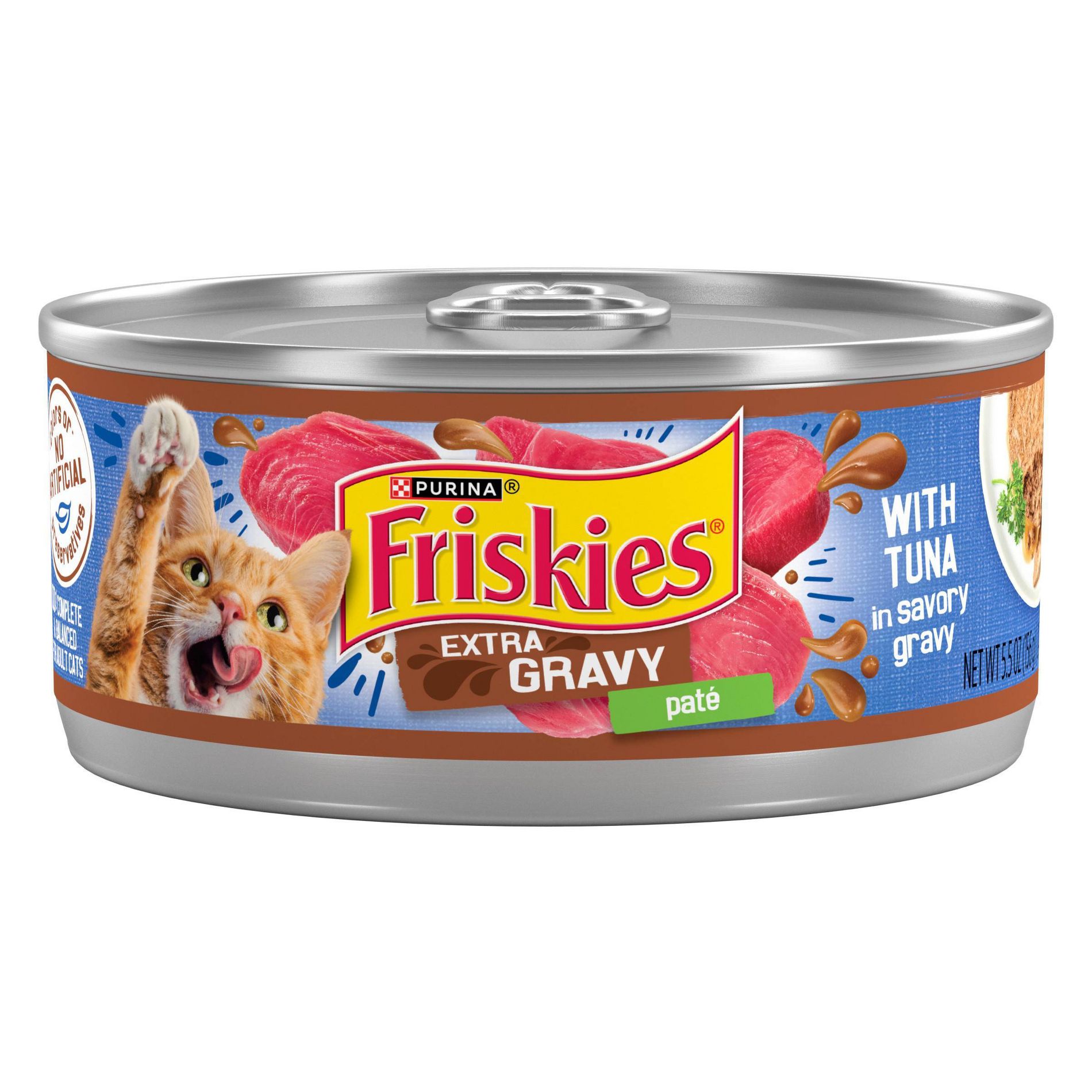 Purina Friskies Extra Gravy Paté Wet Cat Food with Tuna In Savory Gravy - 5.5oz