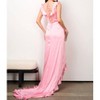 Women's Sleeveless Ruffle Side Slit Maxi Dress with Train - Peekskill - 2 of 3