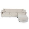 107.87" L-Shaped Sectional Sofa with Ottoman & Storage Arm - 3 of 4
