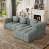 103" Chenille Upholstered L-Shaped Modular Sectional Sofa with 3 Pillows, Free Combination Sofa for Living Room, Apartment, and Bedroom - 2 of 4