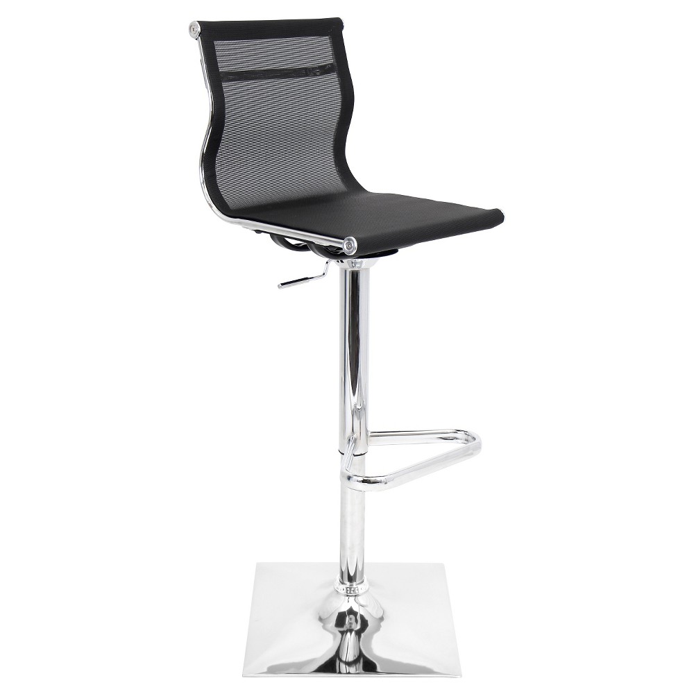 Photos - Chair Mirage 33.25" Barstool Metal/Black - LumiSource