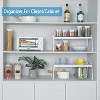 MaseiKar 4 Pack Kitchen Cabinet Shelves Organizers, Kitchen Counter Storage Shelf Spice Rack, Expandable Length, Adjustable Height, Stackable - 2 of 4
