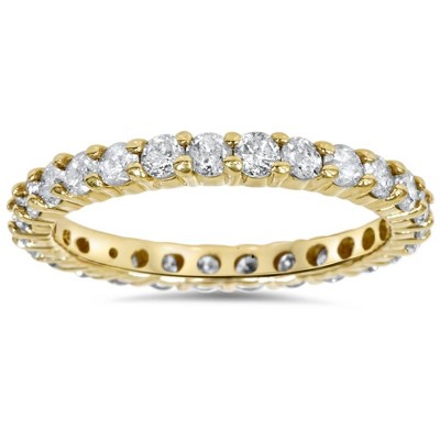 Pompeii3 1 1/2ct Prong Diamond Eternity Ring 14K Yellow Gold