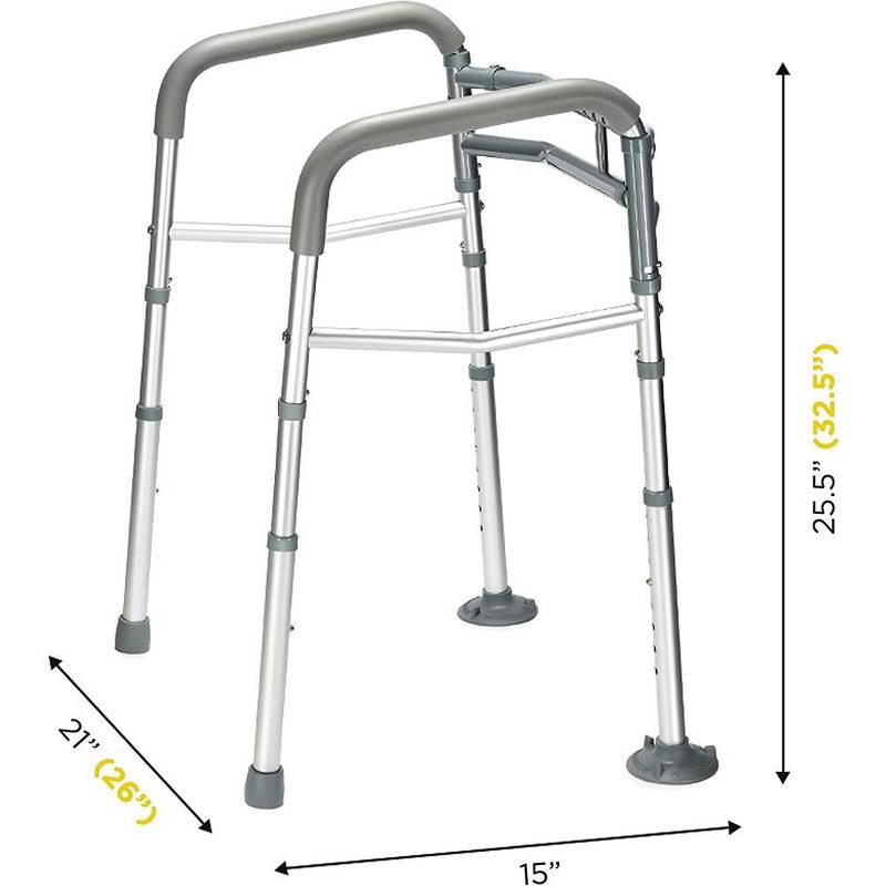 Toilet Safety Rail - Adjustable Detachable Toilet Safety Frame with Handles Stand Alone for Elderly, Handicapped - Fits Most Toilets MedicalKingUsa, 4 of 8