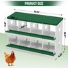 Nesting Boxes for Chickens, Metal Roll Out Laying Nest Box with Perch, Secure Lid Wall Mount or Free Standing - 3 of 4