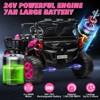 JOYRACER 24V Ride on Truck Toys w/ Remote Control, 2 Seater 400W   Electric Powered Ride on w/ Dump Bed, 3 Speeds, Shovel & Bluetooth/Music - 4 of 4