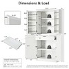 Homy Casa 72" Kitchen Storage Cabinet with Door Shelves and Adjustable Shelves - 3 of 4