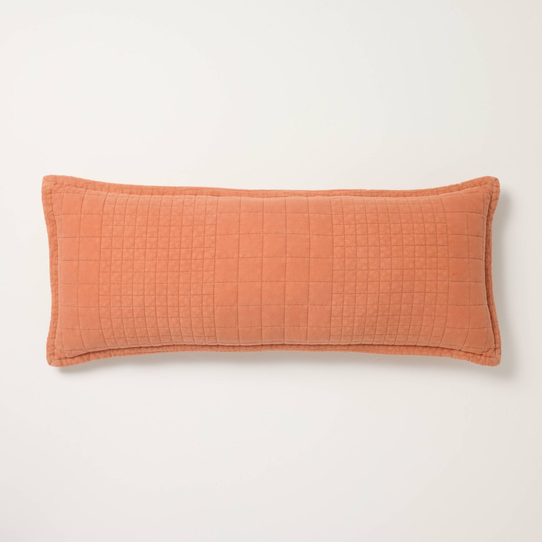 14"x36" Quilt Oblong Throw Pillow Rust - Hearth & Hand™ with Magnolia
