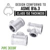 Pipe Decor 1 1/4 in. x 1 1/4 in. x 3/4 in. Galvanized Iron Reducing Tee - 4 of 4