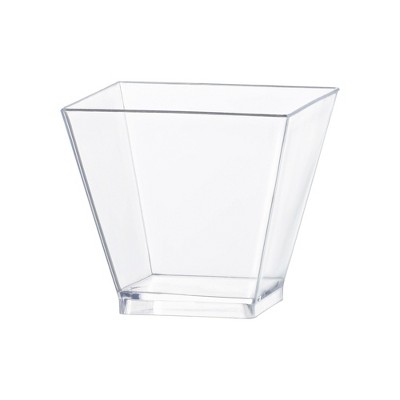 Smarty Had A Party 2 oz. Clear Plastic Mini Verrine Sample Cube Cups - 240 pcs