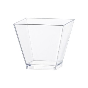 Smarty Had A Party 2 oz. Clear Plastic Mini Verrine Sample Cube Cups - 240 pcs - 1 of 4