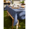 Design Imports  French Blue Tonal Lattice Print Outdoor Tablecloth 60X84 - 3 of 4