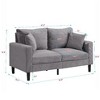 Kumasinova 57" High 2-Seater Sofa, Resilience Loveseat with Wooden Frame, Upholstered Sponge Cushions, 2 Pillows, Perfect Couches for Living Room - 4 of 4