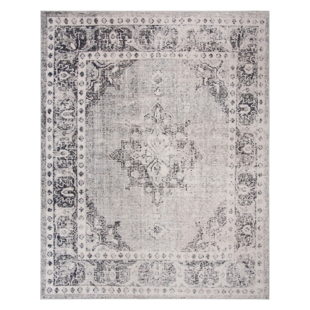 9'x12' Medallion Loomed Area Rug Gray/Ivory - Safavieh