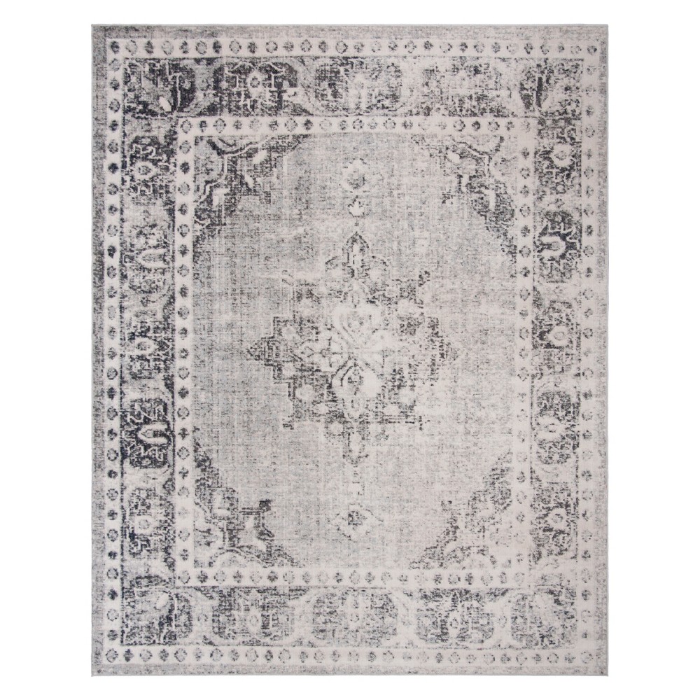 9'X12' Medallion Loomed Area Rug Gray/Ivory - Safavieh