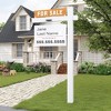 FUFU&GAGA White Outdoor Sign Post - Sturdy and Stylish for Business or Home Use - 2 of 4