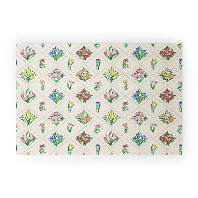 Evanjelina & Co Japanese Collection Cream II 30" x 20" Welcome Mat - Society6