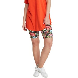 ellos Plus Size Stretch Knit Bike Shorts - 1 of 4