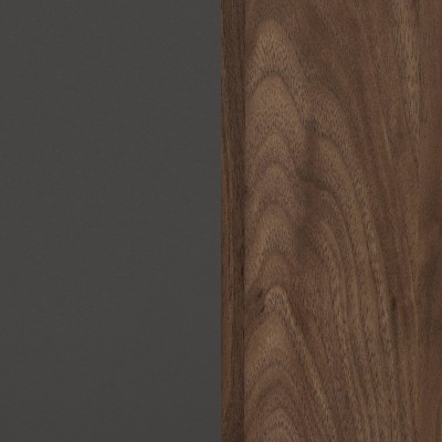 Olvyn 2-Drawer Natural Walnut and Charcoal Nightstand