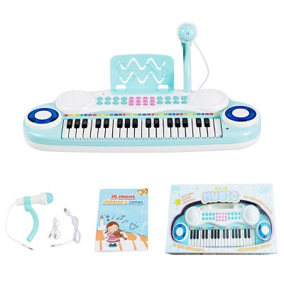 Costway 37-Key Toy Keyboard Piano Electronic Musical Instrument Blue