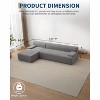 108" Cloud Sectional Couch with Chaise - Super Fluffy Boneless Sofa, Ultra Soft Corduroy L Shaped Couch Bed for Living Room, No Assembly Required - 2 of 4