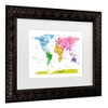 Trademark Fine Art Michael Tompsett World Map for Kids' II Matted Framed Art  - 3 of 4