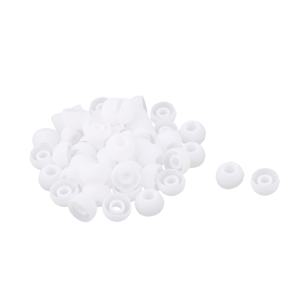 Unique Bargains Silicone Soft Durable Comfortable Earbud Tips White 50 Pcs