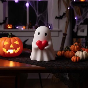 Halloween Ghost Figurine, Spooky Resin Ghost Statue, Cute Ghost Halloween Decoration for Home and Office Desktop Decor Display Ornaments - 1 of 4