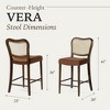 Maven Lane Vera High Back Fabric Counter Height Bar Stool - 3 of 4