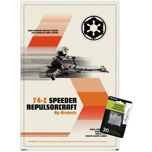 Trends International Star Wars: Moving At Lightspeed - Speeder Bike Unframed Wall Poster Prints - 1 of 4