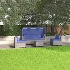 6 Piece Set of Outdoor Daybeds, Daybed with Retractable Canopy, Outdoor Furniture with Canopy - 2 of 4