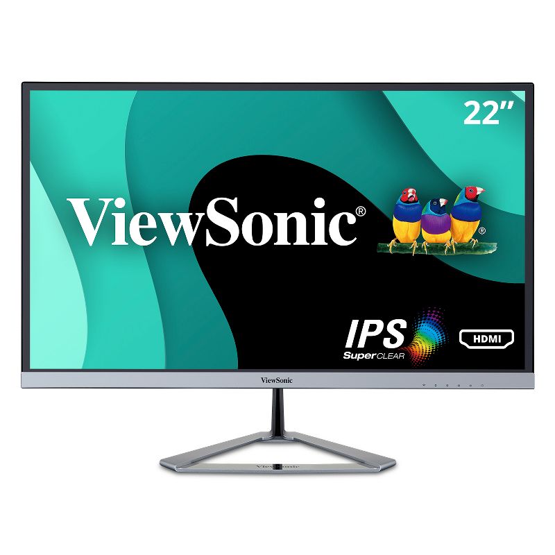 ViewSonic VX2276-SMHD 22 Inch 1080p Widescreen IPS Monitor with Ultra-Thin Bezels, HDMI and DisplayPort, 1 of 9