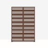 MAYEERTY Room Divider Screen Harold Wide 1 Narrow 2 Type B Louvered Black Galvanized Sheet 72x47x16in 6-Piece Set 3-Piece Set - 4 of 4