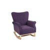 Velvet High Back Rocking Chair for Nursery with Padded Seat - 4 of 4