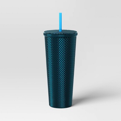 Simple Modern 24oz Classic Plastic Textured Tumbler With Straw 1 Tone -  Malibu Pebble : Target